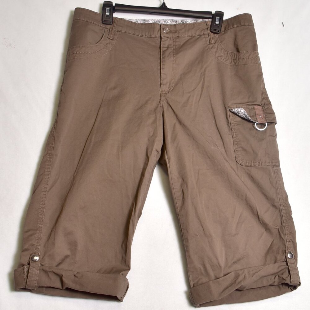 Lee Just Below the Waist Women's Brown Capri Pants Size 16